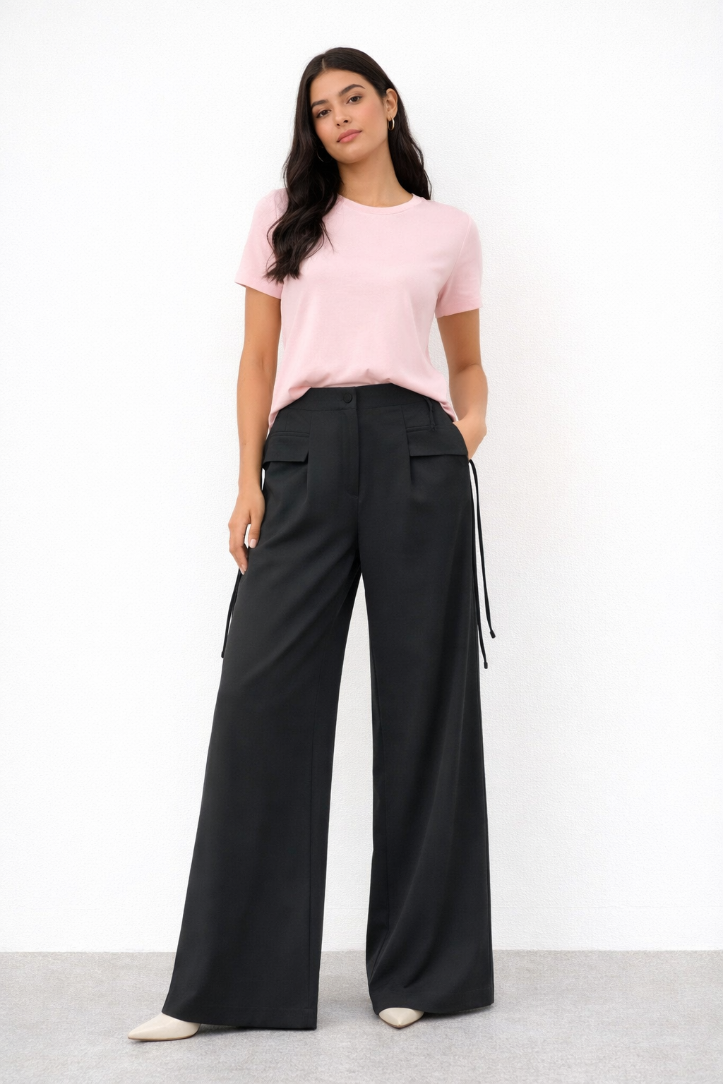 Black String Detail Pant