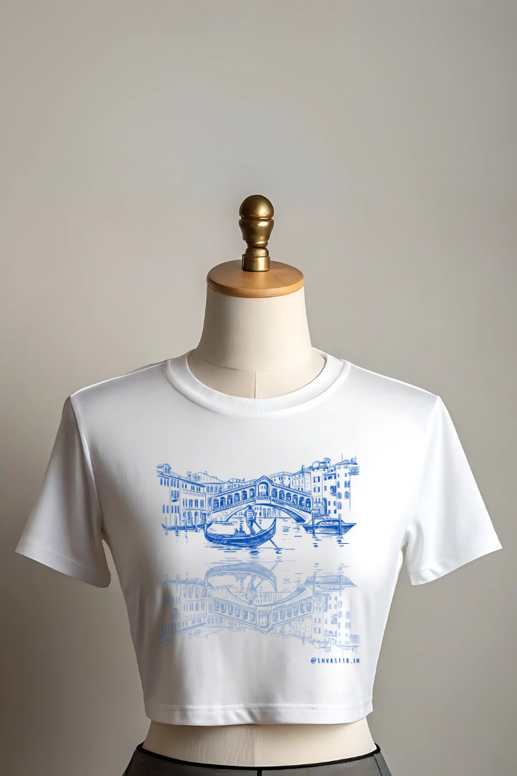 Blue Town Crop Tee