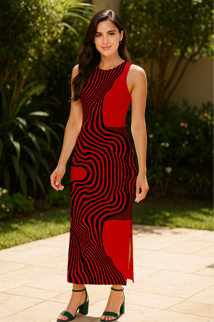 Red Lady Snug Dress