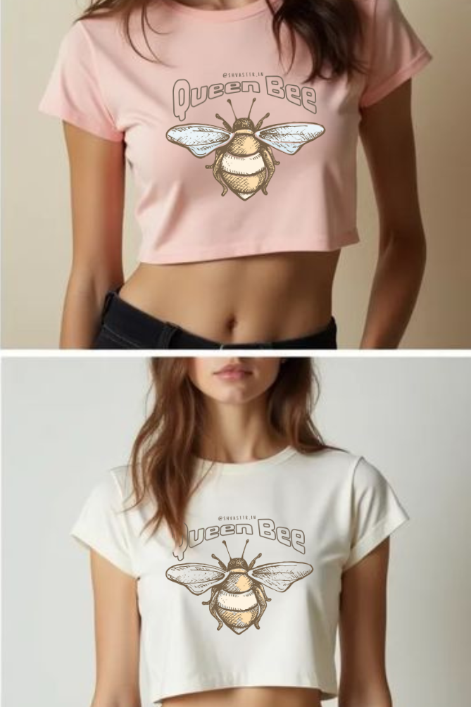 Queen Bee Crop Tee