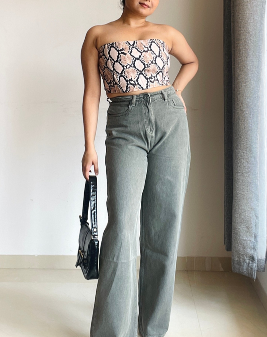 Snake Print Corset Top