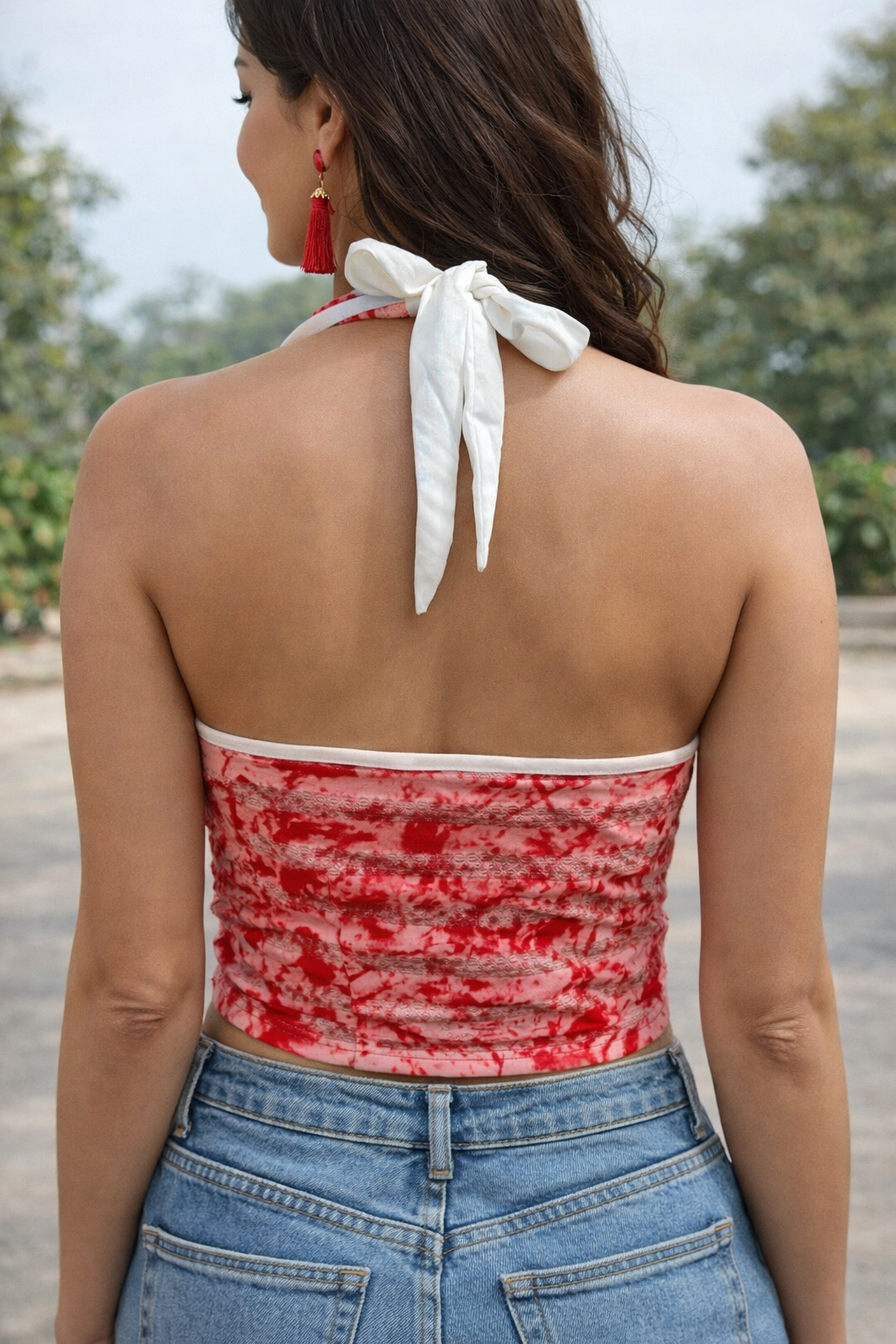 Cherry Red Halter Top