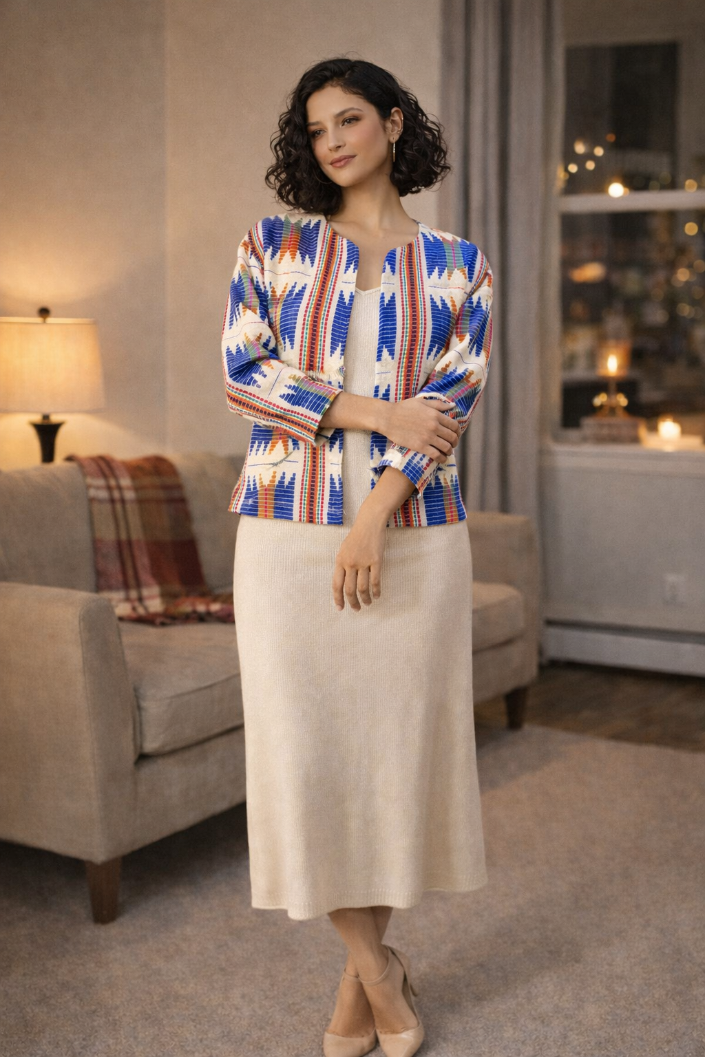 Colourful Jacquard Jacket