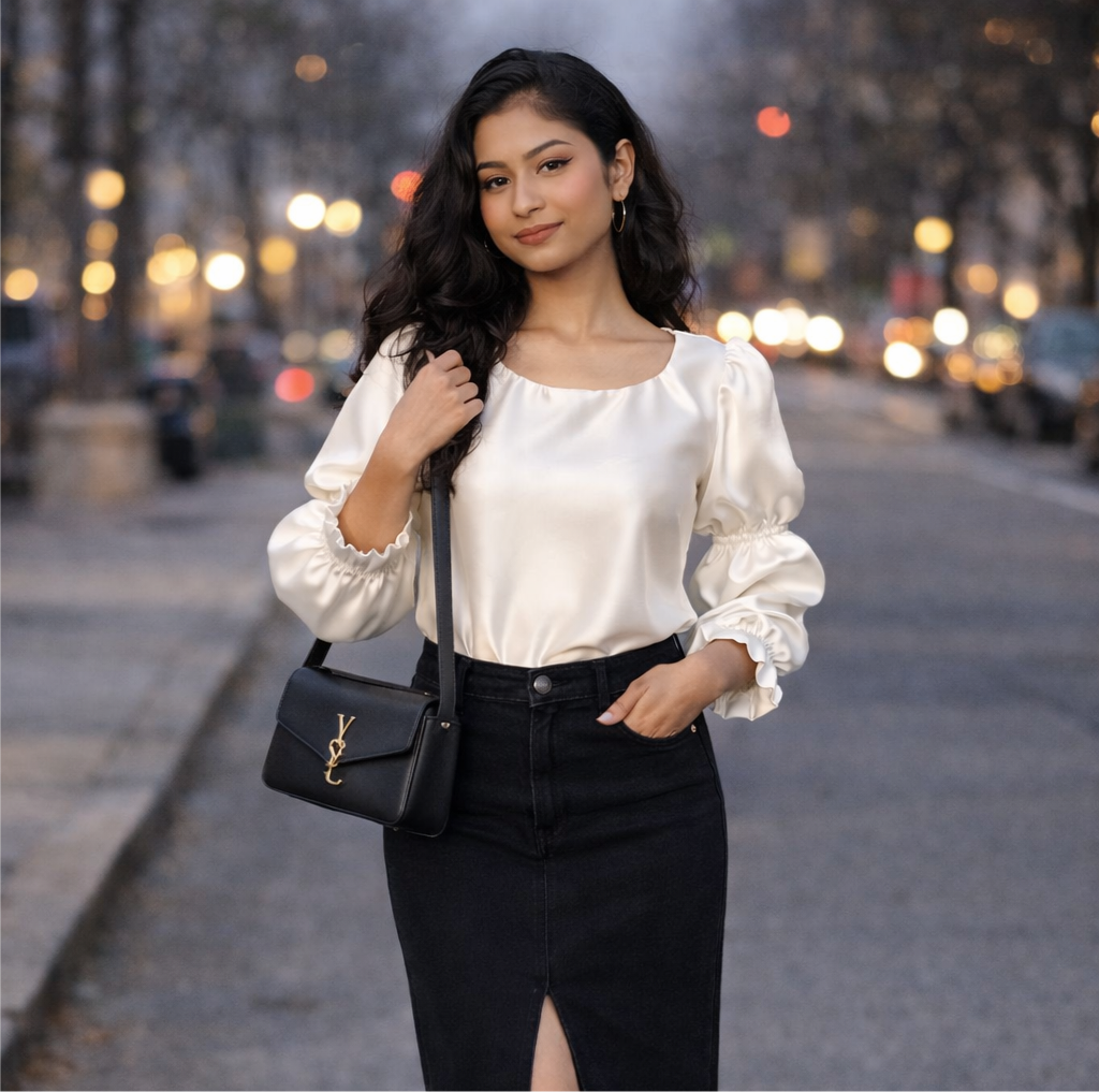 Pearl Satin Top