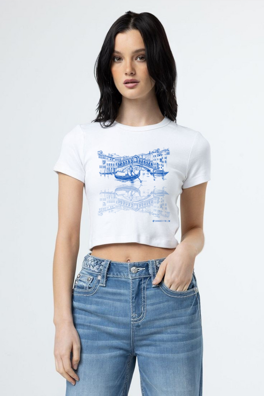 Blue Town Crop Tee