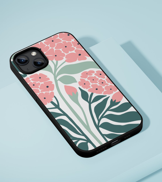 Abstract Flower iPhone Glass Case