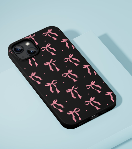 Pink Bows iPhone Glass Case